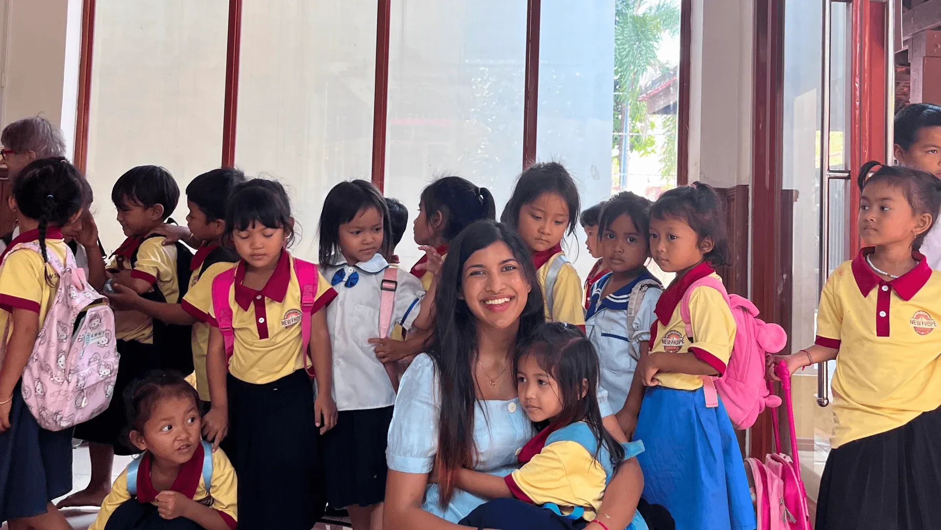 Students in a classroom during a climate literacy session